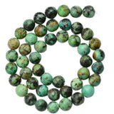 Maxbell 8mm Natural African Turquoise Jewelry Making loose gemstone beads strand 15"