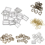 Maxbell 20Pcs Metal D-Ring Buckle Loop Ring for Strap Keeper Bronze