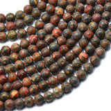 Maxbell 8mm Natural Red Leopardskin Jasper Jewelry Making round beads strand 15"