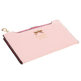 Maxbell Womens Bowknot Long Zip Clutch PU Leather Wallet Purse Coin Card Light Pink