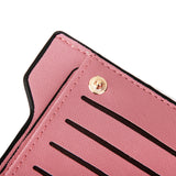 Maxbell Womens Bowknot Long Zip Clutch PU Leather Wallet Purse Coin Card Light Pink