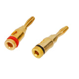 Maxbell 10x Gold plated Musical Speaker Cable Wire Screw Banana Plug Connector 4MM