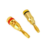 Maxbell 10x Gold plated Musical Speaker Cable Wire Screw Banana Plug Connector 4MM