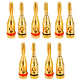 Maxbell 10x Gold plated Musical Speaker Cable Wire Screw Banana Plug Connector 4MM