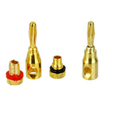 Maxbell 10x Gold plated Musical Speaker Cable Wire Screw Banana Plug Connector 4MM