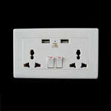 Maxbell Mains Power Socket With 1 AMP USB Charging Ports Connection Wall Plate Plug