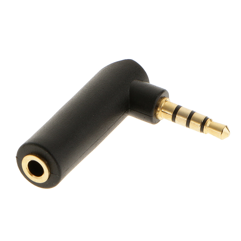 Maxbell Adapter 3.5mm Male to Female Jack Right Angled 4 pole Digital Audio