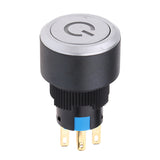 Maxbell Plastic Green LED Momentary 22mm Push Button Switch 12V SPST Waterproof