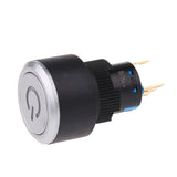 Maxbell Plastic Green LED Momentary 22mm Push Button Switch 12V SPST Waterproof