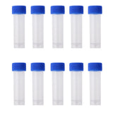 Maxbell 10pcs 5ml Plastic Graduated Cryovial Test Tube Sample with Screw Cap