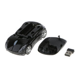 Maxbell 2.4GHz Wireless Mouse Mice Car Shape USB Receiver for Laptop PC Black