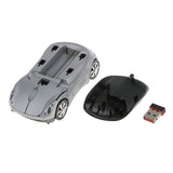 Maxbell 2.4GHz Wireless Mouse Mice Car Shape USB Receiver for Laptop PC Sliver