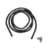 Maxbell Flexible Spiral Tube Wrap Cable Wire Organizer Management  10mm black