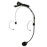 Maxbell Double Ear Hook Wired Headset Headworn Microphone Black 3.5mm Straight Angle