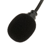 Maxbell Double Ear Hook Wired Headset Headworn Microphone Black 3.5mm Straight Angle