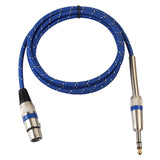 Maxbell Nylon Braided 1/4'' Jack 6.35mm Stereo Male to XLR Female Mic Cable 5m
