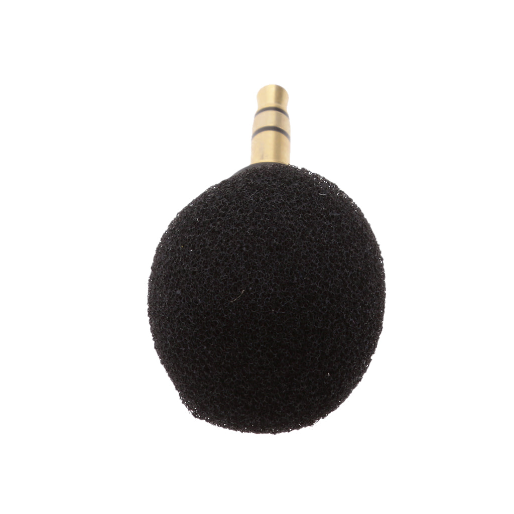 Maxbell Mini Plug in Vocal Instrument Condenser Microphone 3.5mm Mono TS Plug Black