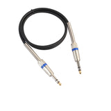 Maxbell 1/4'' 6.35mm TRS Balanced Interconnect Patch Cable Audio Microphone Cord 1m