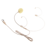 Maxbell Double Ear Hook Wired Headset Headworn Microphone Beige XLR 3Pin