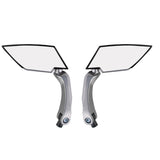 Maxbell 1 Pair Diamond Design Universal Motorcycle Rearview Side Mirror -Black