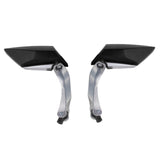 Maxbell 1 Pair Diamond Design Universal Motorcycle Rearview Side Mirror -Black