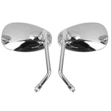 Maxbell Motorcycle Chrome Rearview Side Mirrors for Kawasaki Suzuki Chopper Scooter