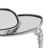 Maxbell Motorcycle Chrome Rearview Side Mirrors for Kawasaki Suzuki Chopper Scooter