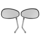 Maxbell Motorcycle Chrome Rearview Side Mirrors for Kawasaki Suzuki Chopper Scooter