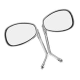 Maxbell Motorcycle Chrome Rearview Side Mirrors for Kawasaki Suzuki Chopper Scooter