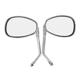 Maxbell Motorcycle Chrome Rearview Side Mirrors for Kawasaki Suzuki Chopper Scooter