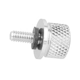 Maxbell 1/4" CNC Seat Mount Bolt Screw Cap For Harley Dyna Sportster Silver