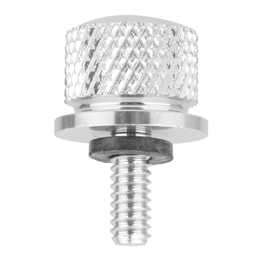Maxbell 1/4" CNC Seat Mount Bolt Screw Cap For Harley Dyna Sportster Silver