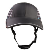 Maxbell Motorcycle PU Leather Helmet Hat Cap Motocross Half Open Face Visor Black