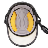 Maxbell Motorcycle PU Leather Helmet Hat Cap Motocross Half Open Face Visor Black