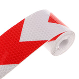 Maxbell Reflective Warning Conspicuity Tape Arrow Pattern Sticker -Red with White
