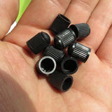 Maxbell 100x Black Plastic Auto Car Wheels Tire Valve Stem Cap Lid Air Dust Cover