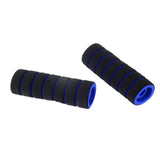 Maxbell 4 in 1 Motorcycle Foam Nonslip Handlebar Hand Grips Cover Set Gloves Blue