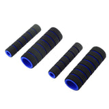 Maxbell 4 in 1 Motorcycle Foam Nonslip Handlebar Hand Grips Cover Set Gloves Blue