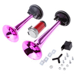 Maxbell 12V 110db Car Motorcycle Air Horn Train Kit Dual Trumpet Ultra Loud