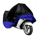 Maxbell Motorcycle Cover Waterproof Outdoor Weather Protection Black+Blue XXL