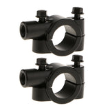 Maxbell 2x Motorcycle Bike 7/8'' Handlebar Mirror Mounting Clamp Bracket Clip Black