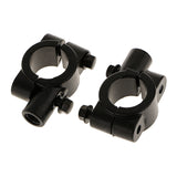 Maxbell 2x Motorcycle Bike 7/8'' Handlebar Mirror Mounting Clamp Bracket Clip Black