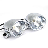 Maxbell 2Pcs 4" Chrome Motorcycle Bullet Front Headlight Fog Light Lamp for Harley