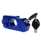 Maxbell CNC Motorcycle Aluminum Handlebar Grip Brake Lever Throttle Lock+2 Keys Blue