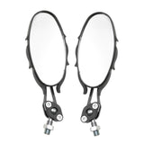 Maxbell 2pcs-Black 10mm Motorcycle Motorbike Scooter Fire Shape Rear View Mirrors