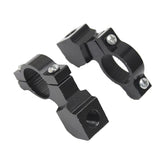 Maxbell Pair Motorcycle Motorbike 10mm Handlebar Mirror Mount Clamp Bracket Black