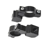 Maxbell Pair Motorcycle Motorbike 10mm Handlebar Mirror Mount Clamp Bracket Black