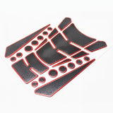 Maxbell Universal Motorcycle 3D Gas Tank Protector Pad Fish Sticker Red/Black