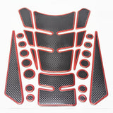 Maxbell Universal Motorcycle 3D Gas Tank Protector Pad Fish Sticker Red/Black