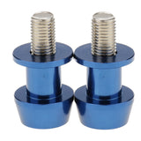 Maxbell 2x Motorcycle CNC Swingarm Swing Arm Spools Sliders Stand Bobbins 10mm Blue